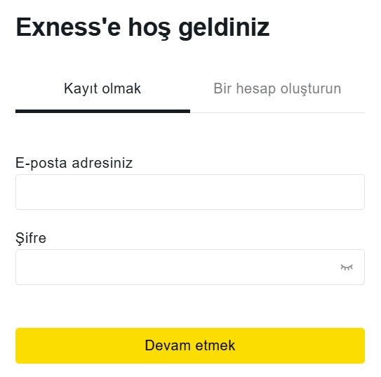 Türkiye'deki Exness Hesabınıza Giriş Yapma