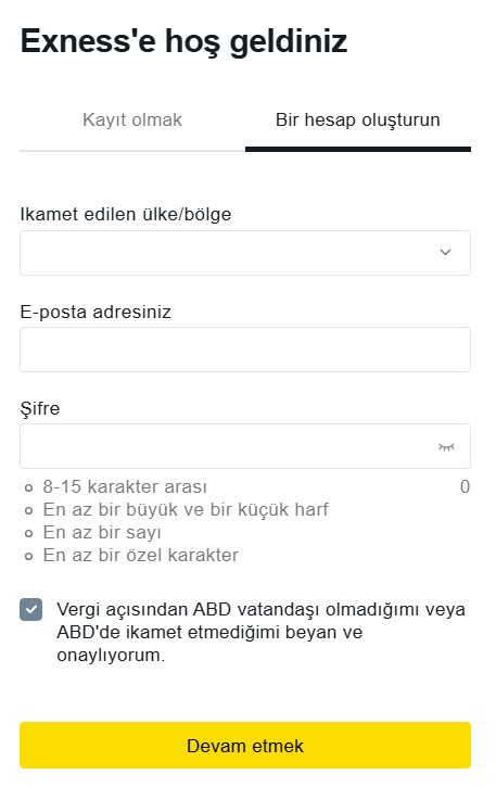 Exness Hesabı Nasıl Açılır